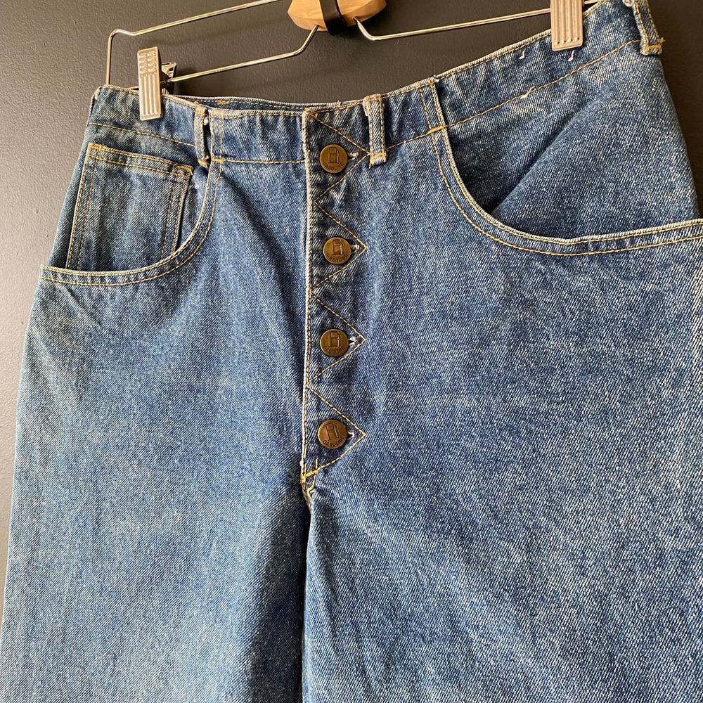 Vintage 80's Gasoline Mom Button Fly Jeans Sz 11 Jr - Picture 6 of 10